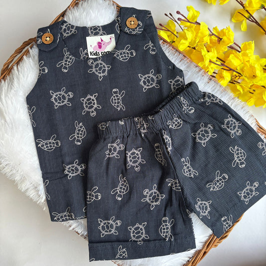 Muslin Vest and Shorts Set Double Layer DL01
