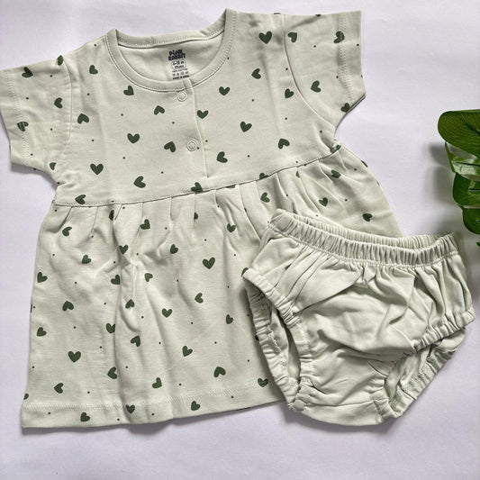 Baby front open premium frocks with panty MN01