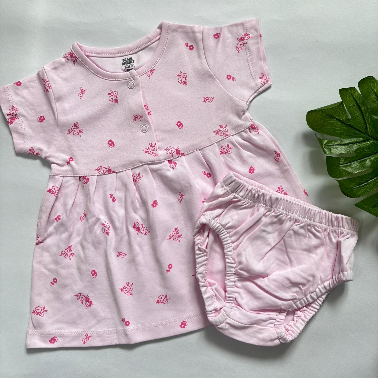 Baby front open premium frocks with panty MN01