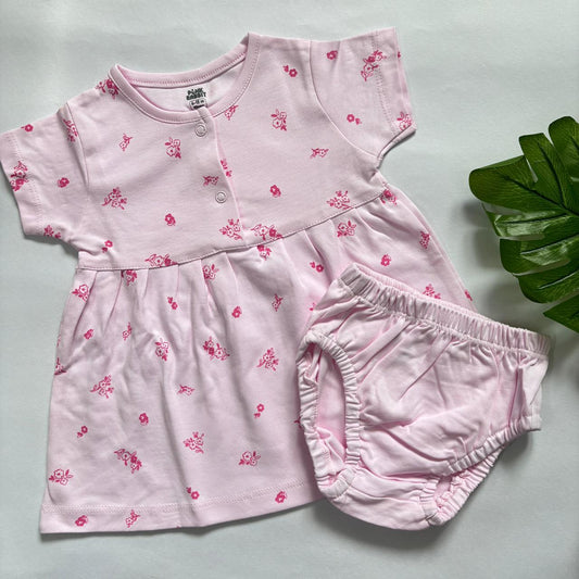 Baby front open premium frocks with panty MN01