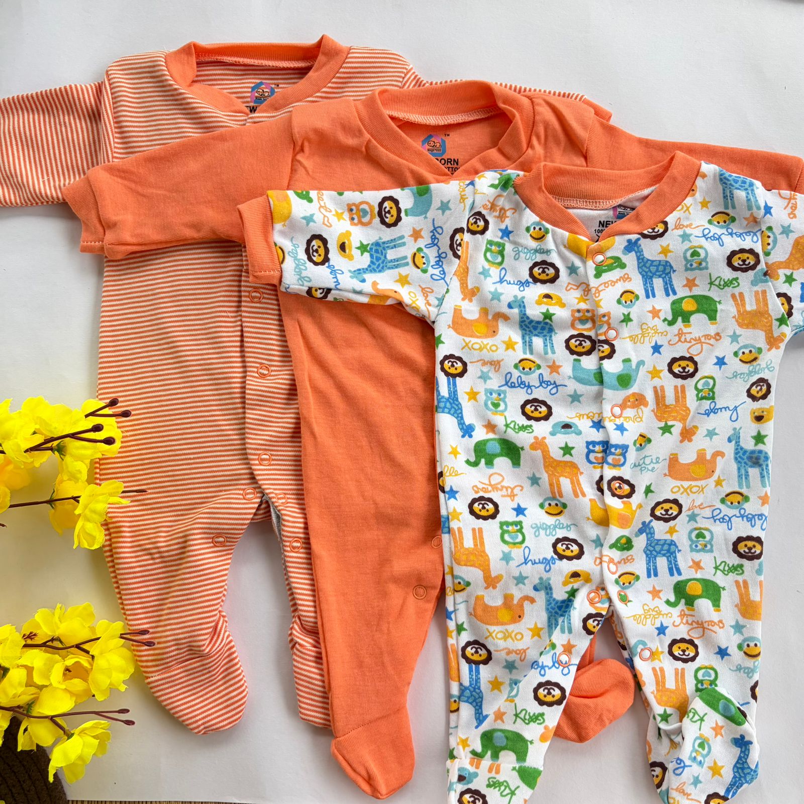 Branded baby sleepsuits Pack of 3 SL01