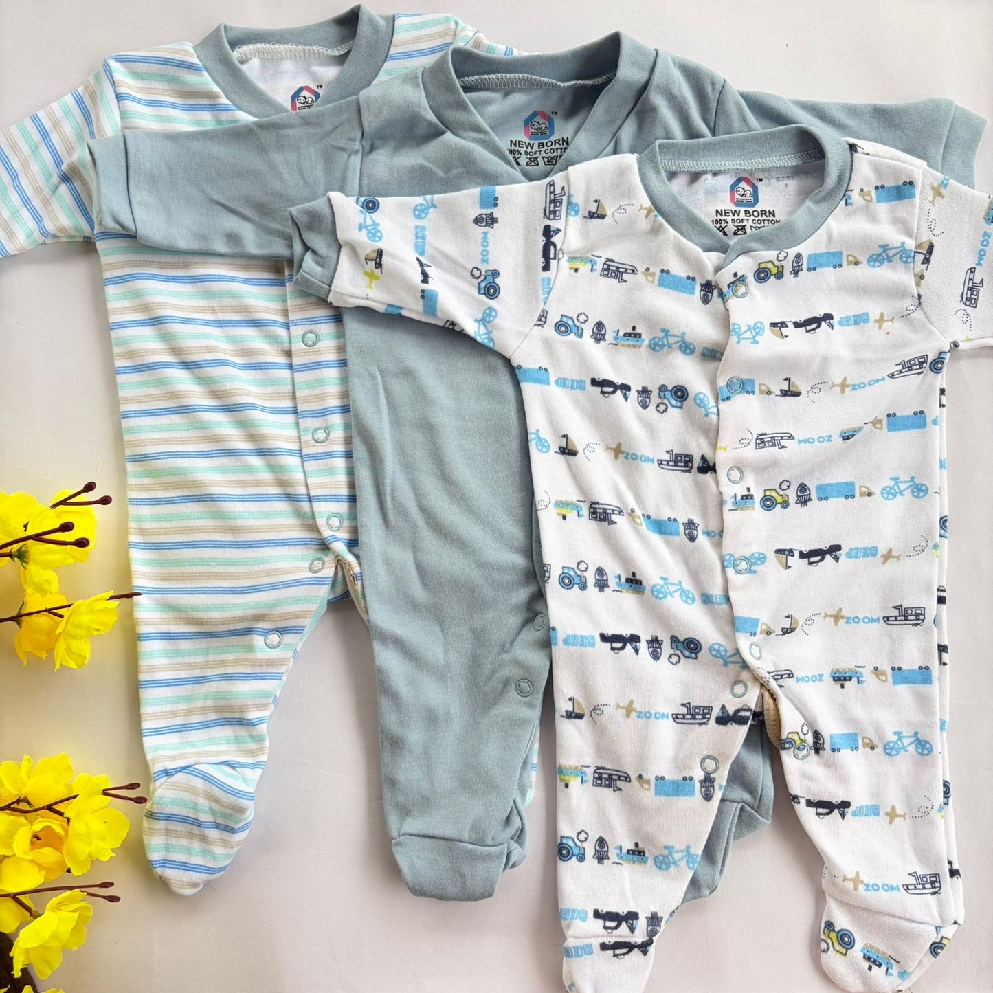 Branded baby sleepsuits Pack of 3 SL01