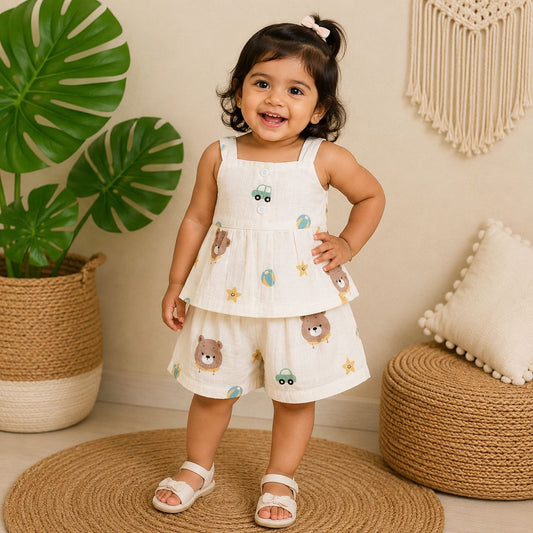 Girls Premium Muslin co-ord set DL01
