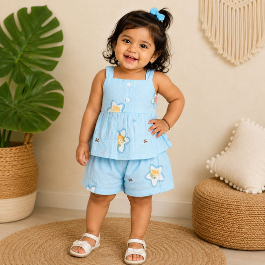 Girls Premium Muslin co-ord set DL01