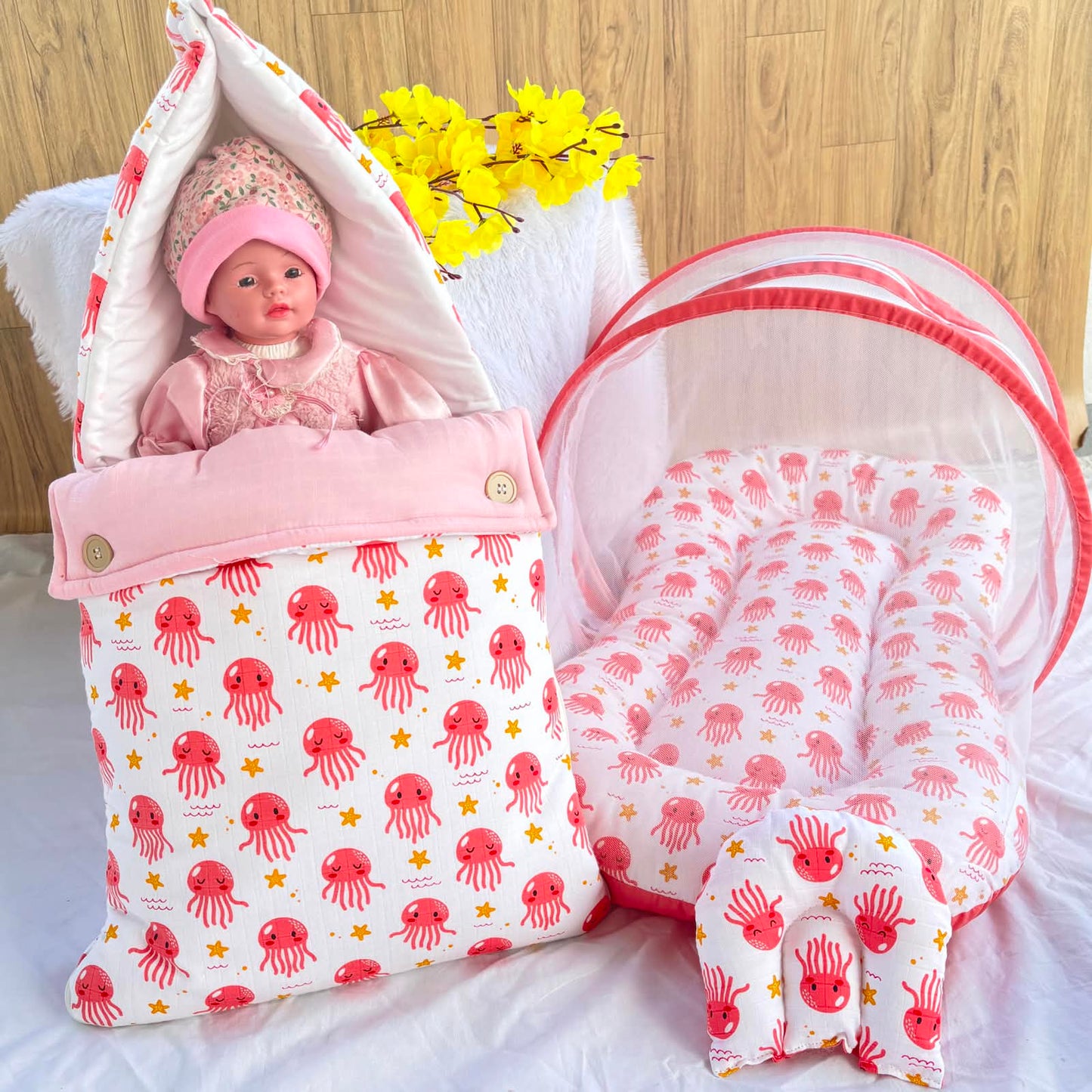 Baby Muslin Mosquito Net Bed and Carry Bed Combo MN01