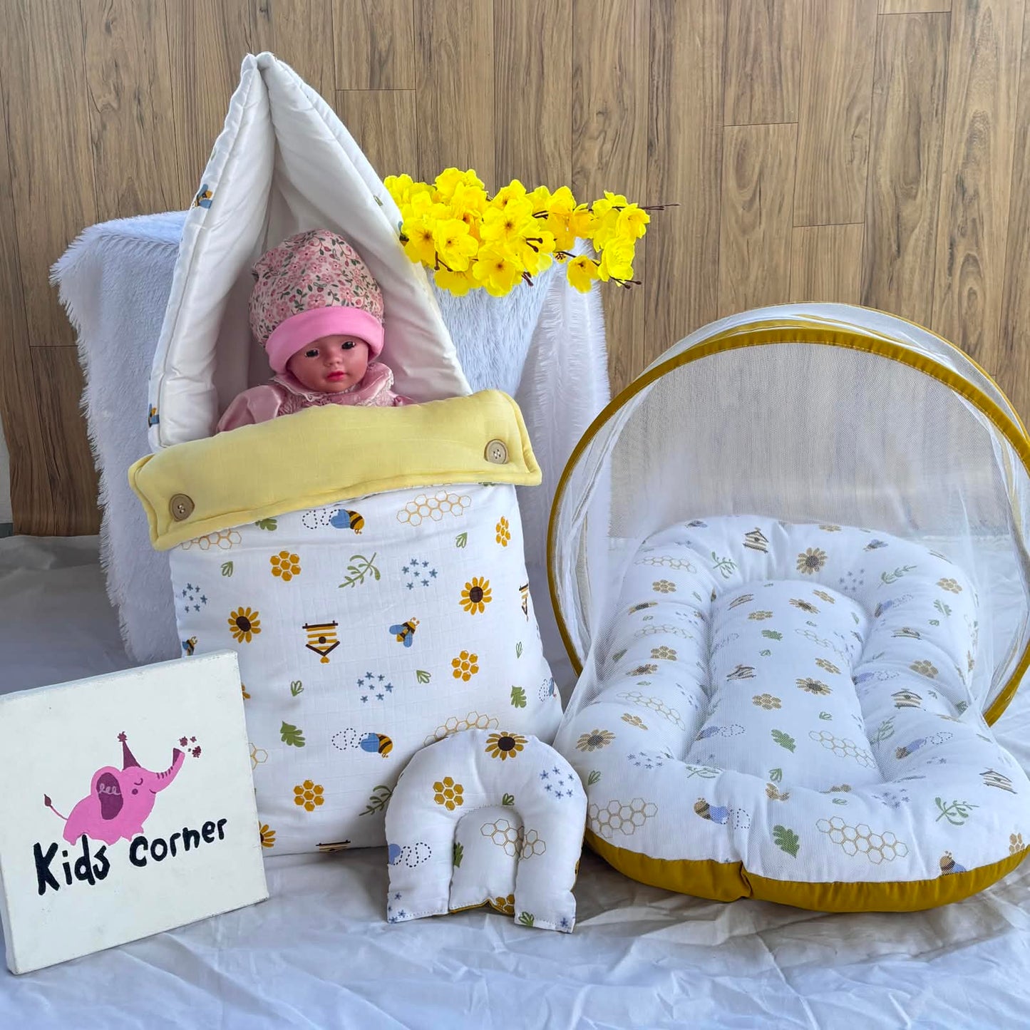 Baby Muslin Mosquito Net Bed and Carry Bed Combo MN01