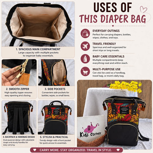 Premium Diaper Bag ( Black )