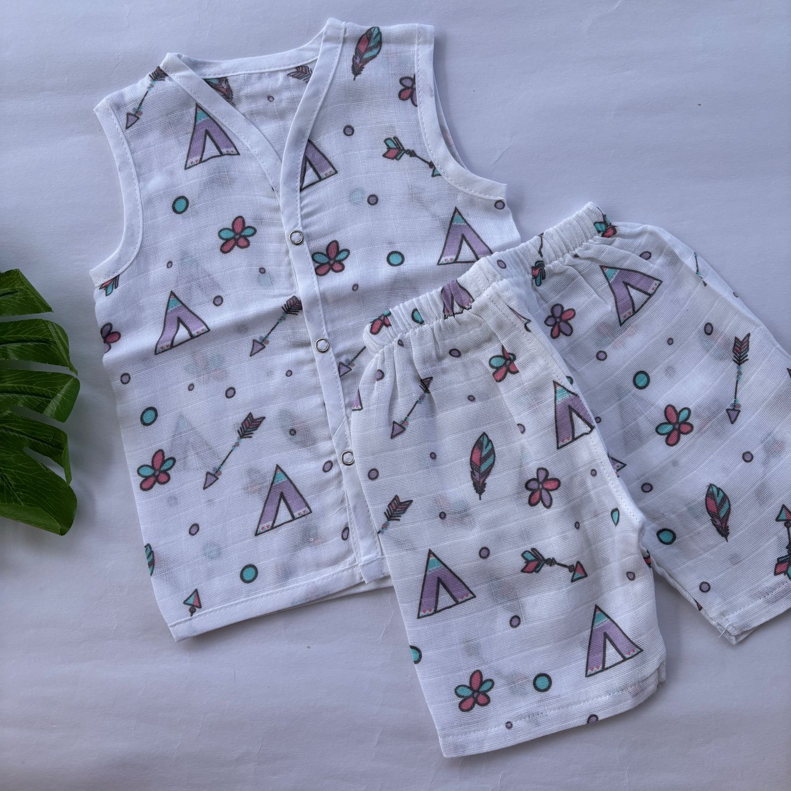 Lightweight Muslin Baby Outfit