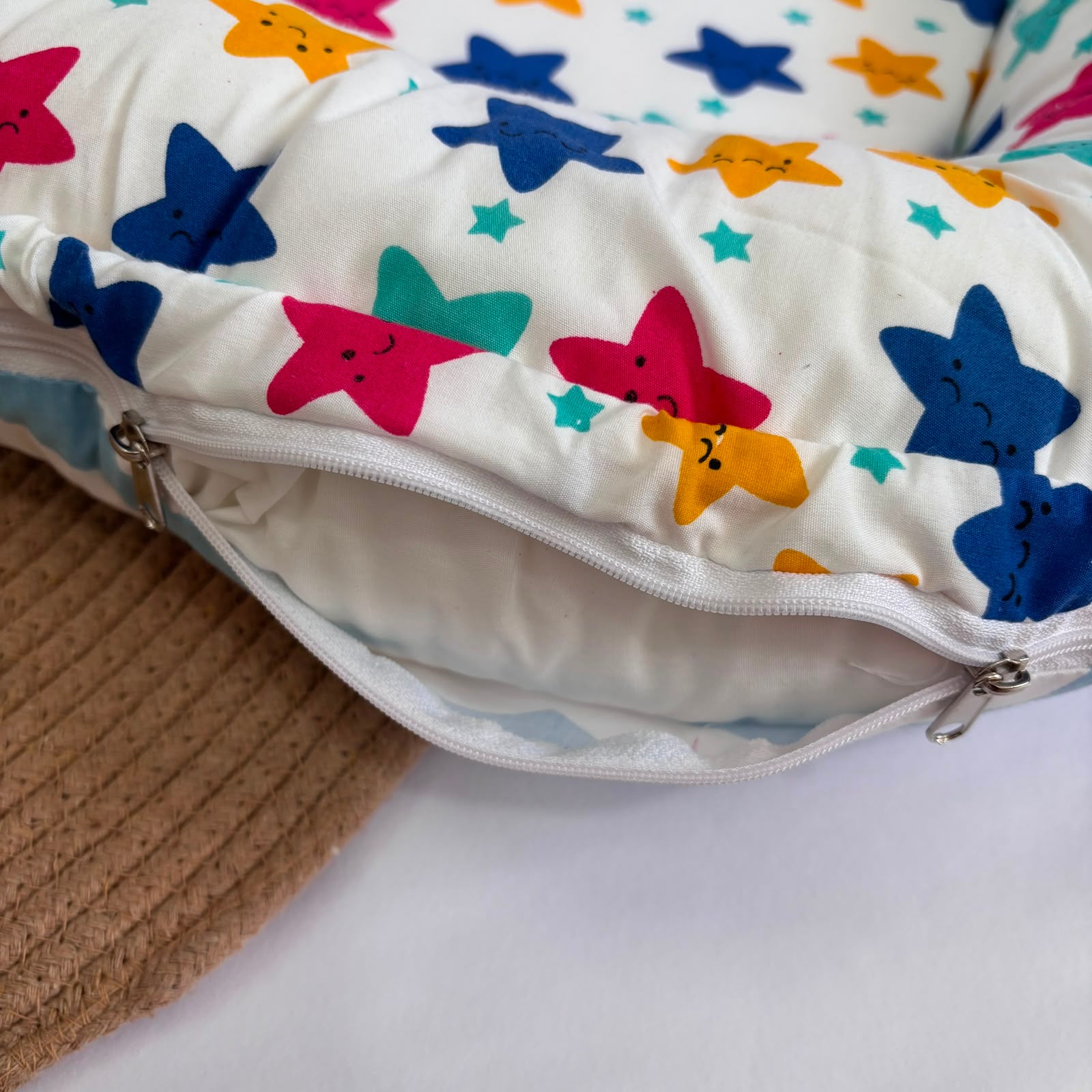 Premium Baby Nest With Removable Covers  MN01 ( Star Print )