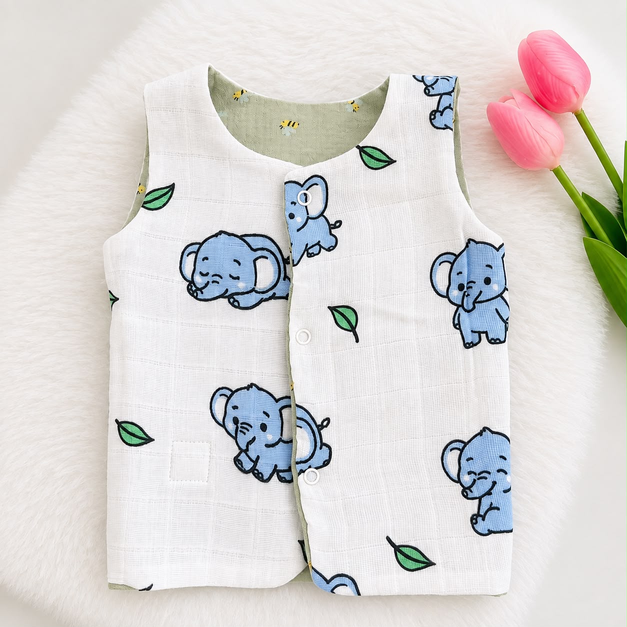 Reversible Muslin Jabla Double Layer MN01