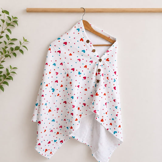 Breast Feeding Apron \ Nursing cover ( Heart )