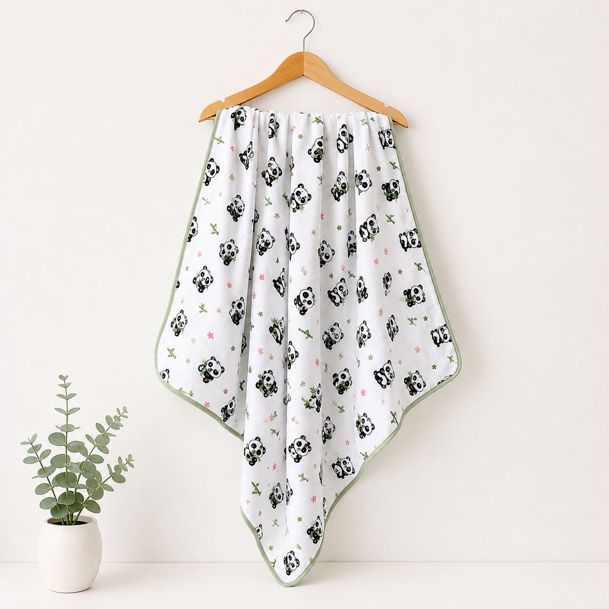 Muslin 6 layer Reversible Blanket MN01 ( Panda )