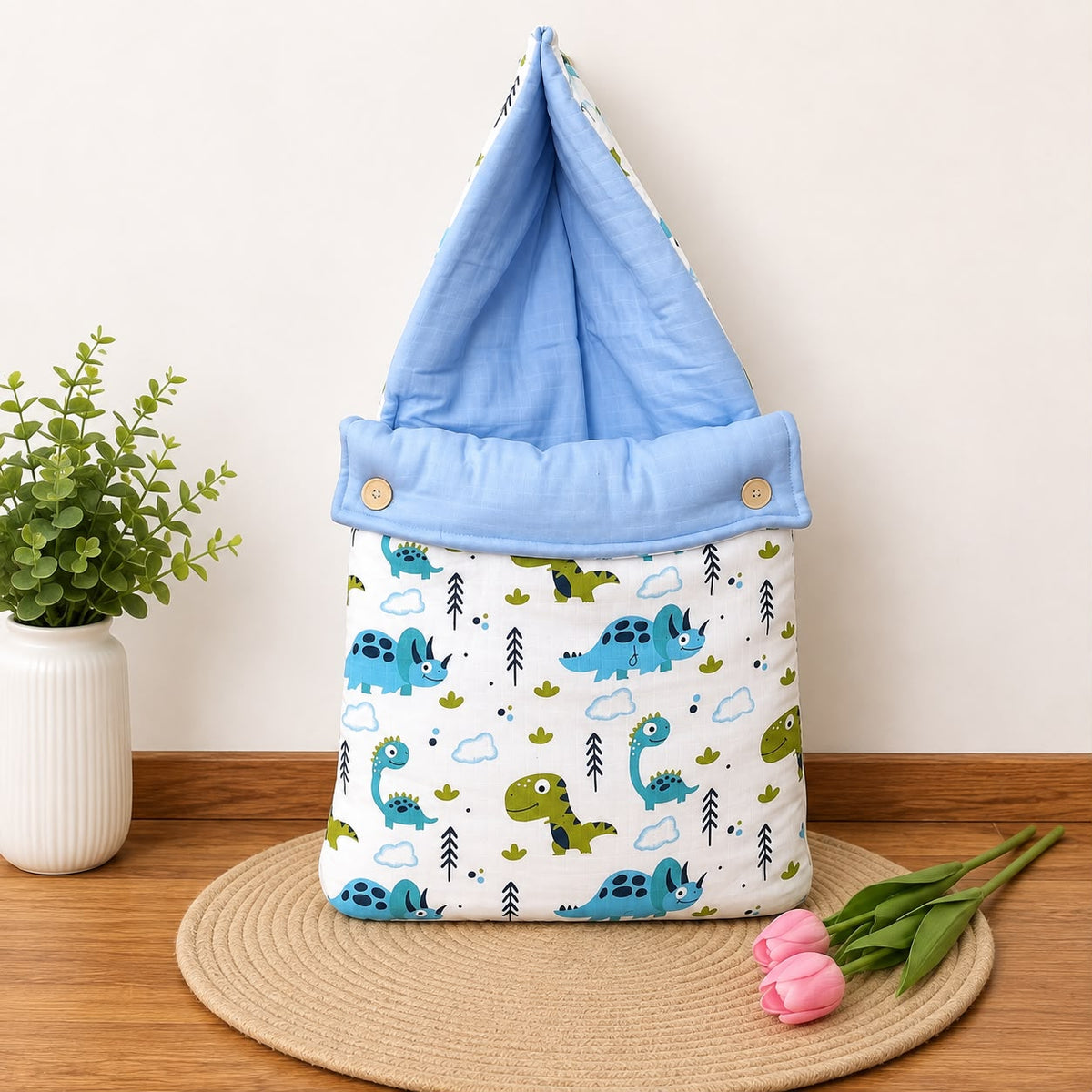 Inside & Outside Muslin Carry Bed MN01 ( Dino )