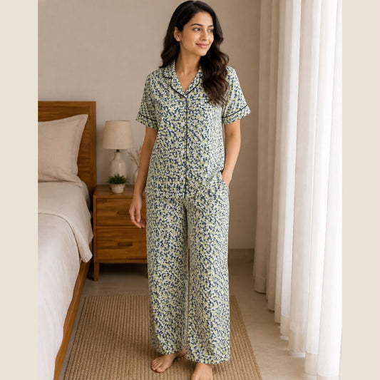 Women's Collar Night Suit  JP01