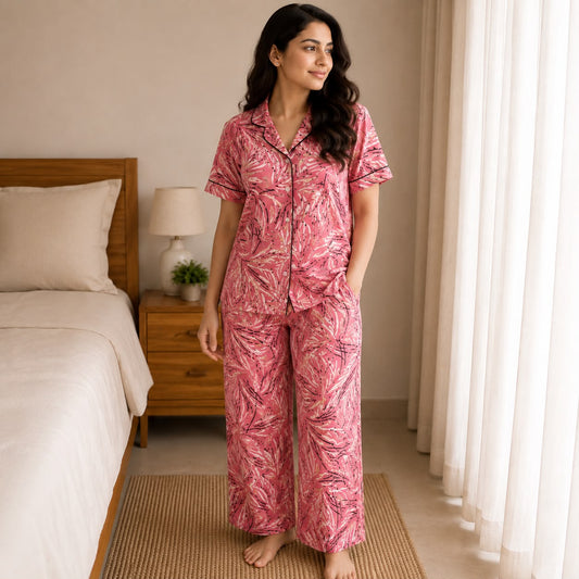 Women's Collar Night Suit  JP01