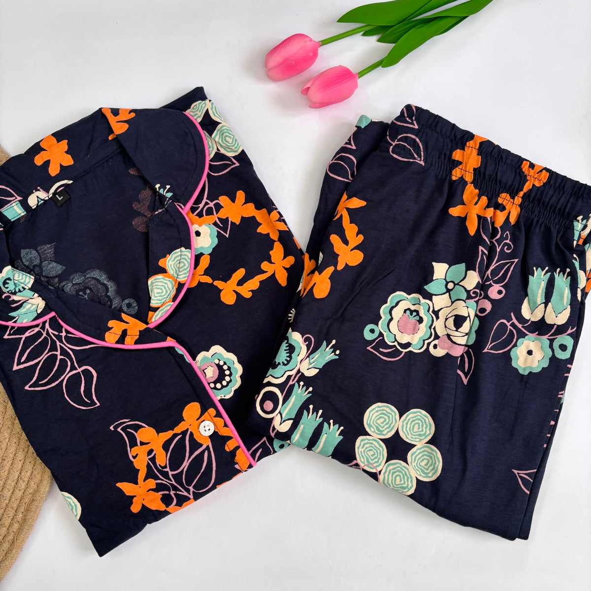 Women's Collar Night Suit  JP01