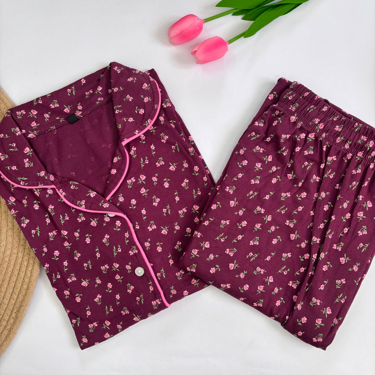 Women's Collar Night Suit  JP01