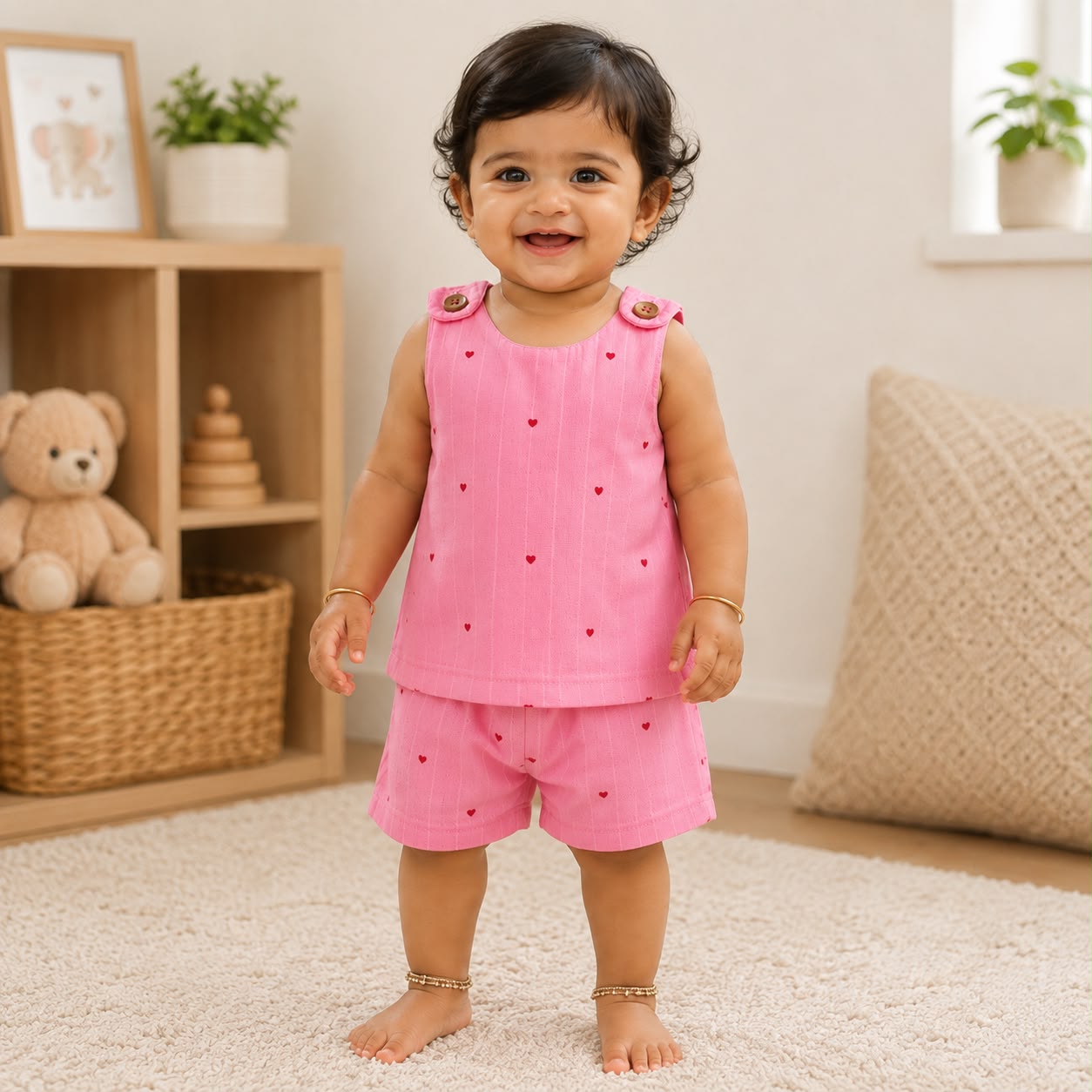 Muslin Vest and Shorts Set Double Layer DL01
