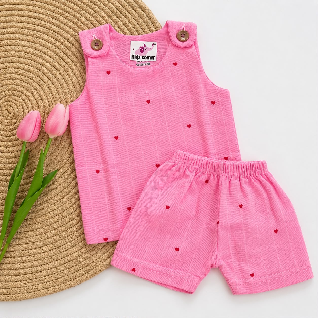 Muslin Vest and Shorts Set Double Layer DL01