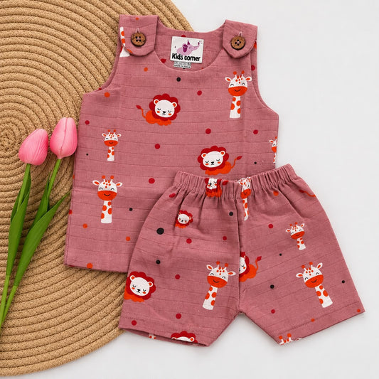 Muslin Vest and Shorts Set Double Layer DL01