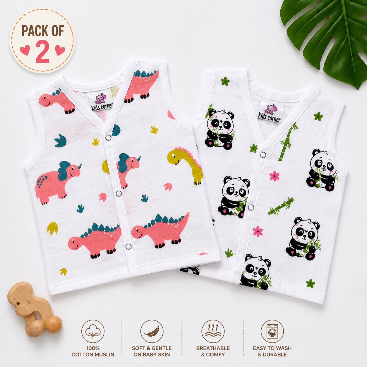 Muslin Button jablas ( Pack of 2 )MN01