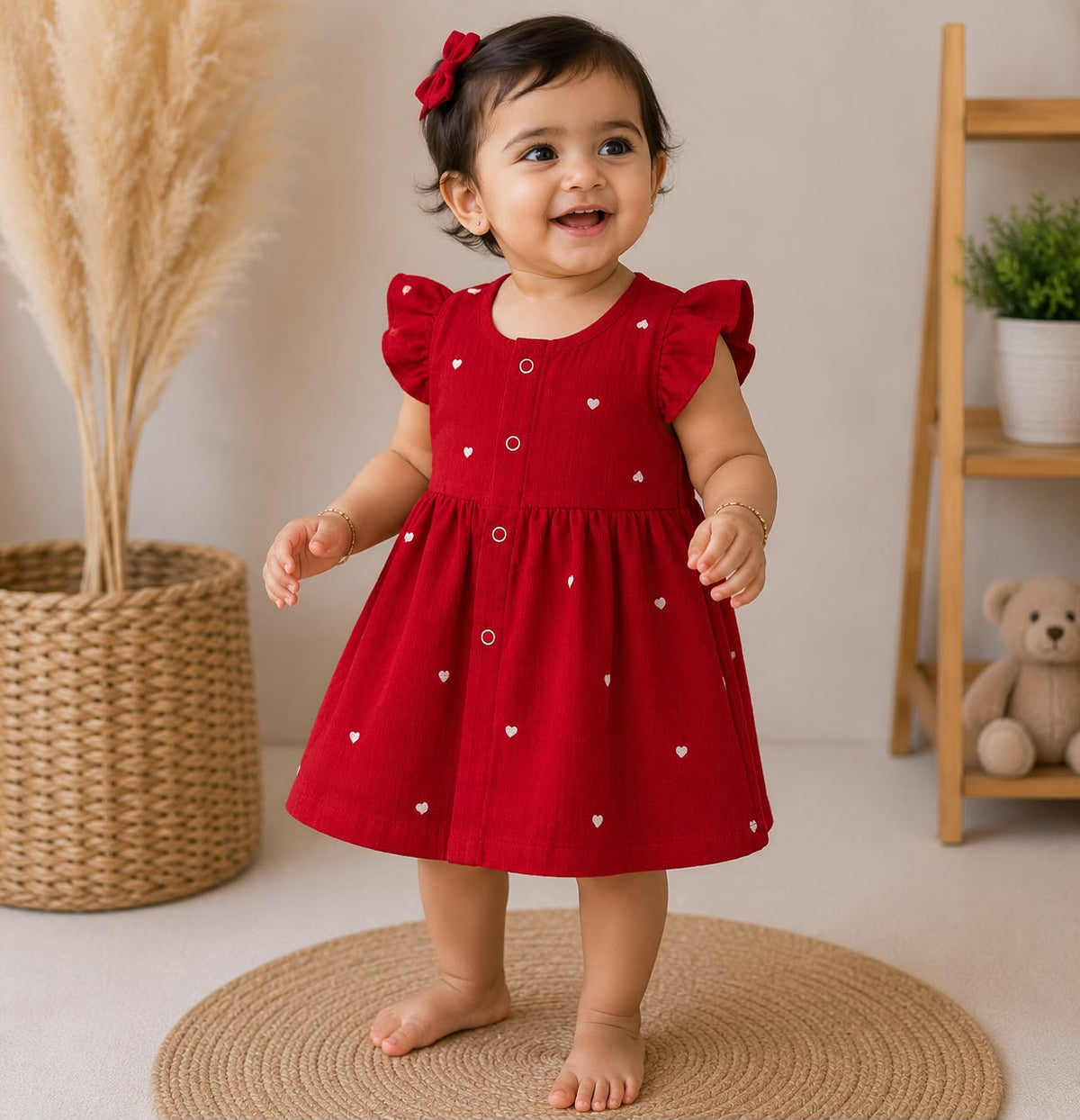 Muslin Frocks Front Open Button MN01