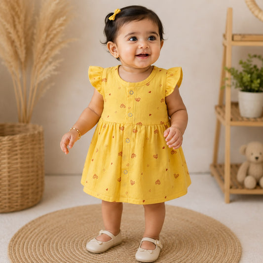 Muslin Frocks Front Open Button MN01