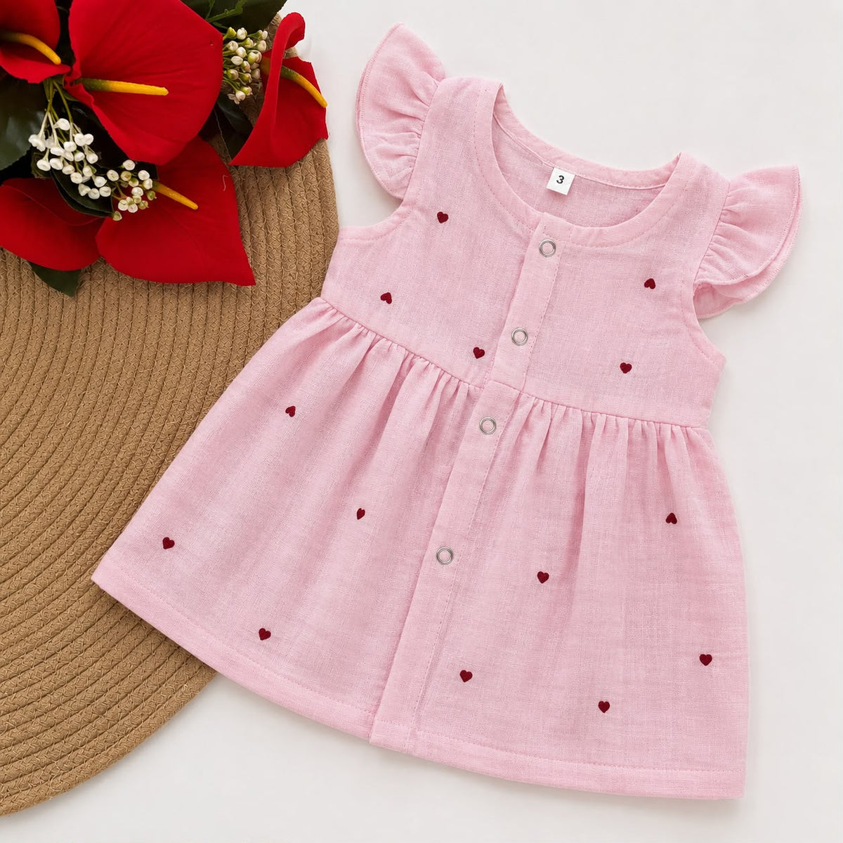 Muslin Frocks Front Open Button MN01
