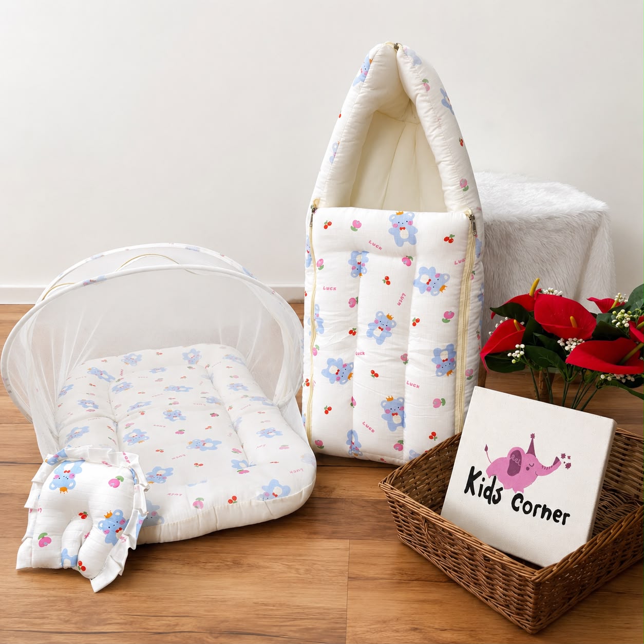 Baby Muslin Mosquito Net Bed and Carry Bed Combo MN01