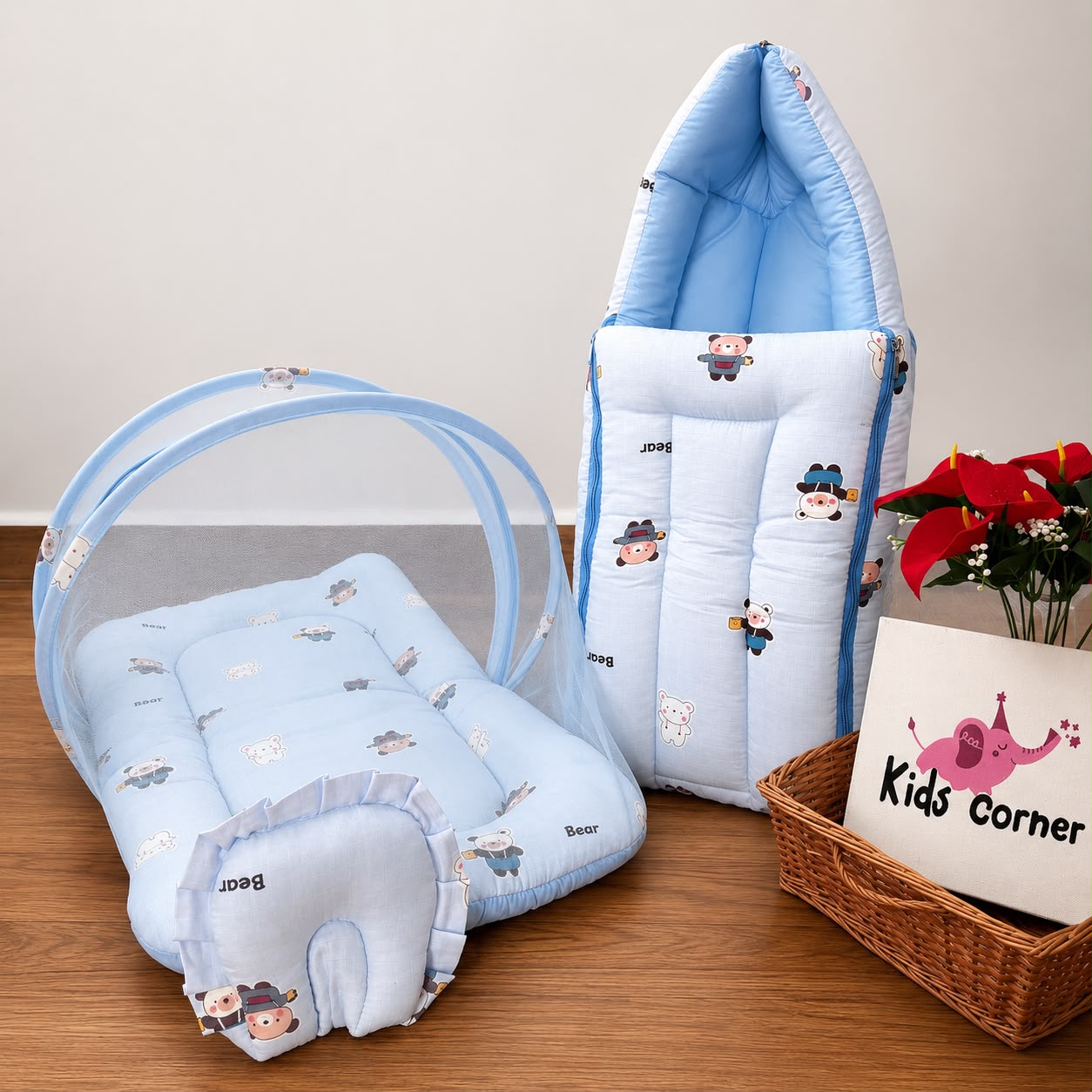 Baby Muslin Mosquito Net Bed and Carry Bed Combo MN01