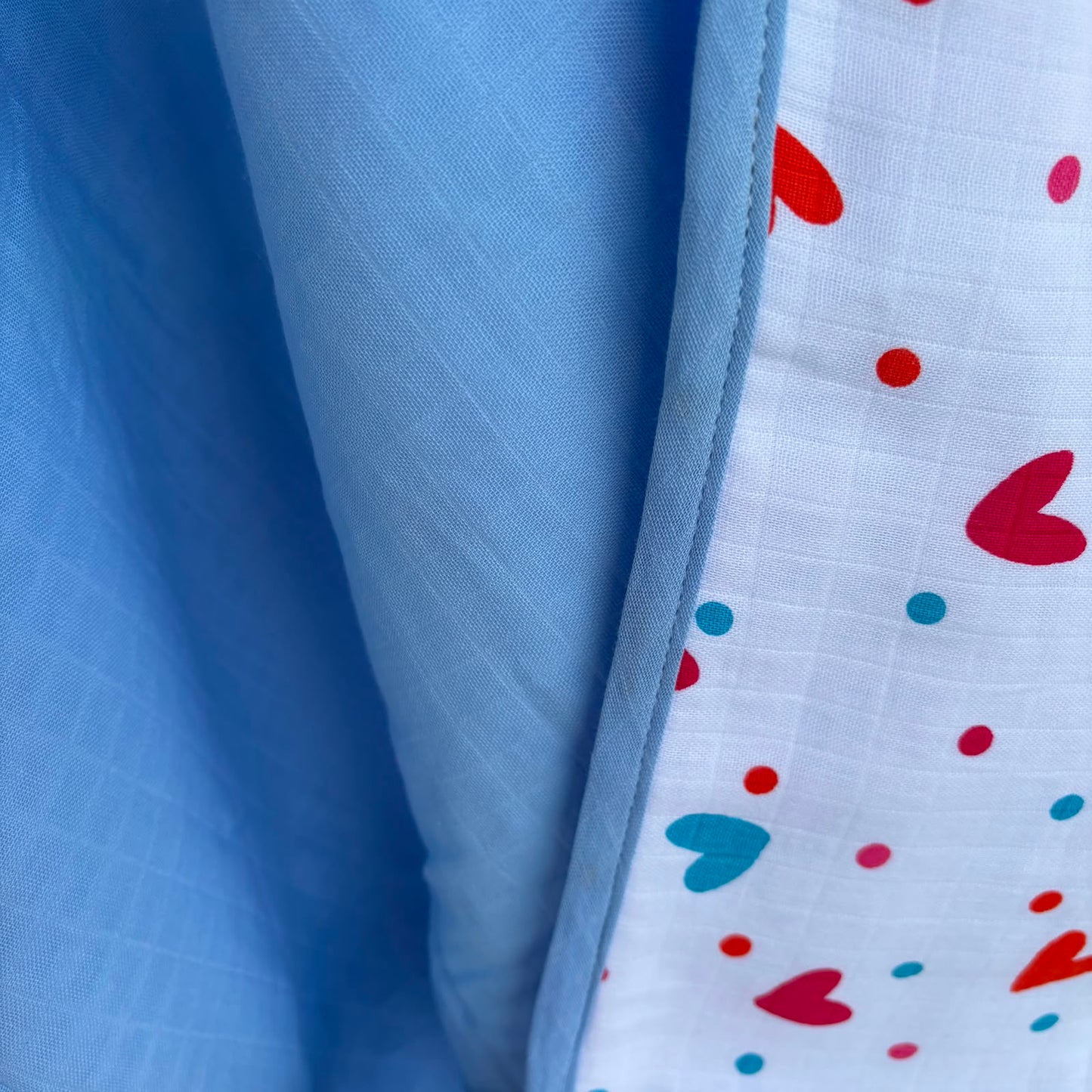 Muslin 6 layer Reversible Blanket MN01 ( Heart )