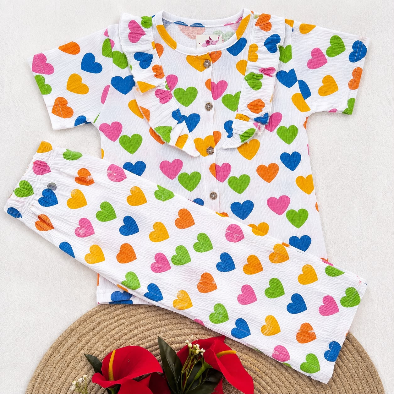 Girls Waffle knit Co-Ord Set FC01