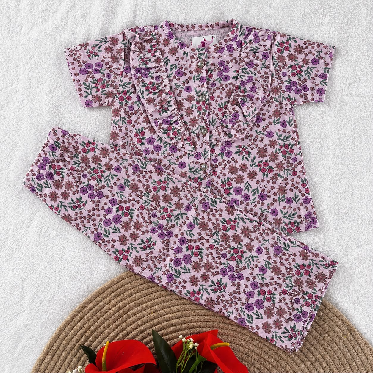 Girls Waffle knit Co-Ord Set FC01