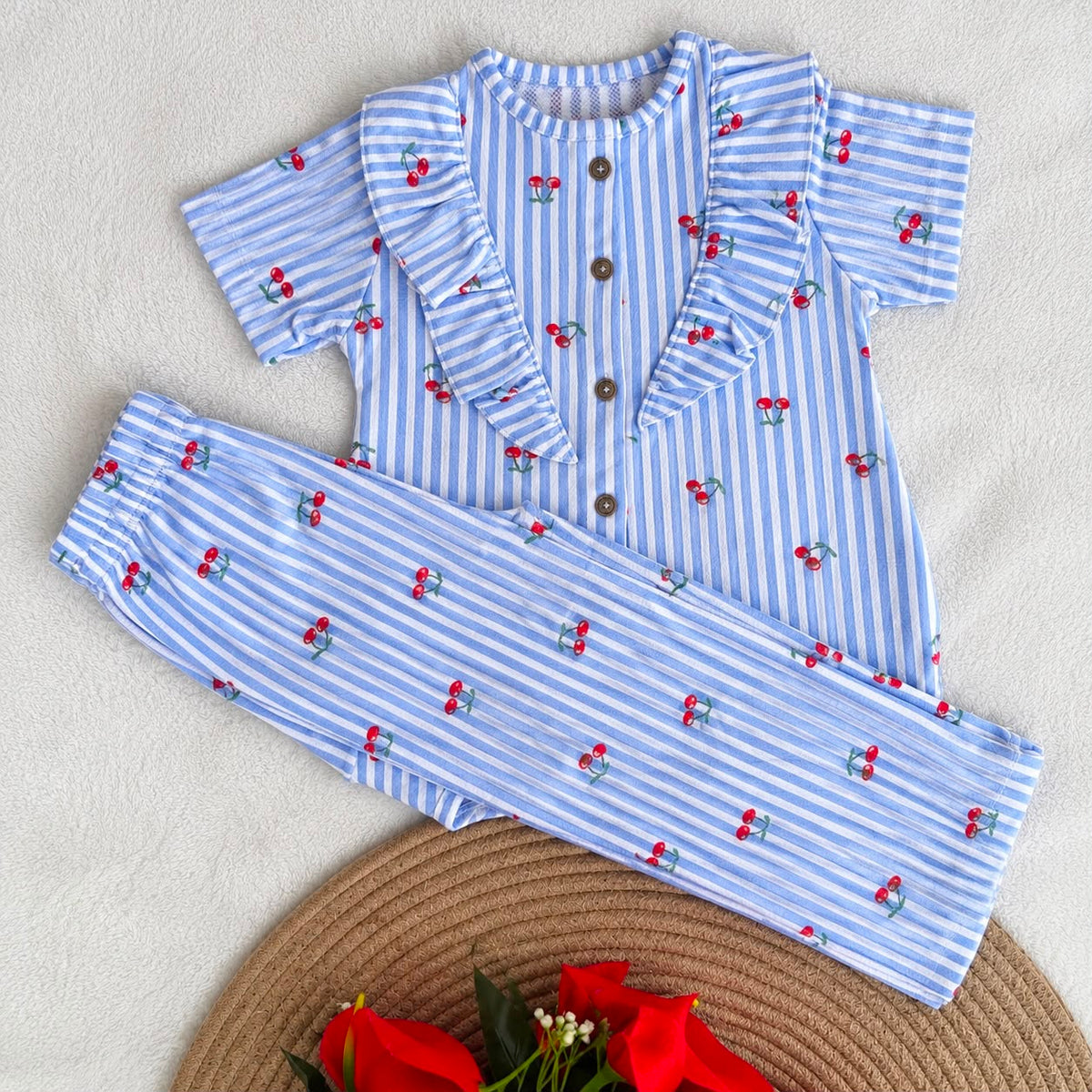 Girls Waffle knit Co-Ord Set FC01