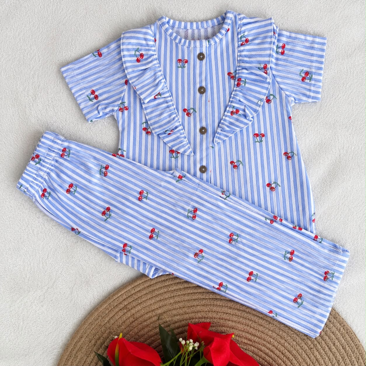 Girls Waffle knit Co-Ord Set FC01