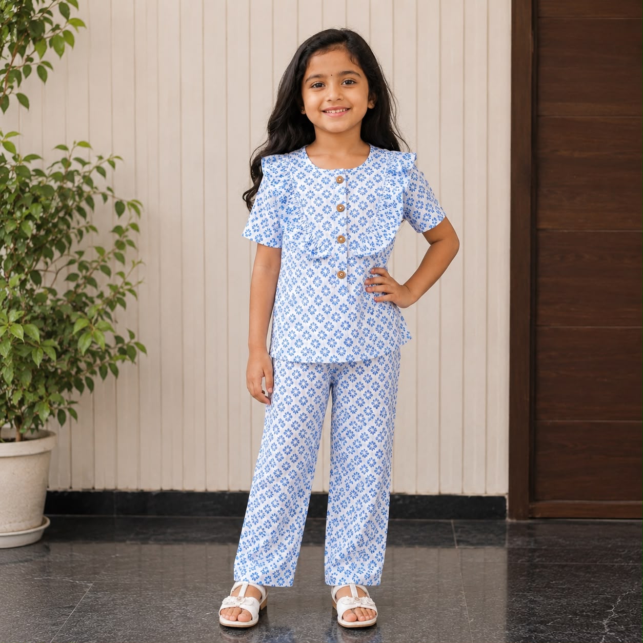 Girls Waffle knit Co-Ord Set FC01