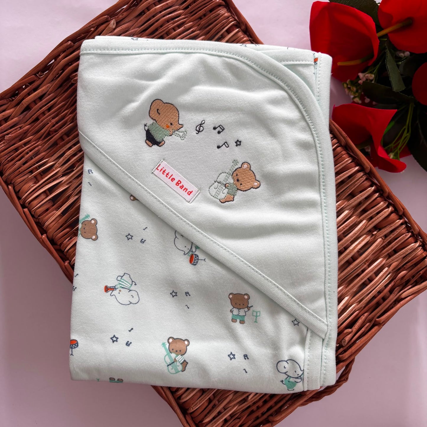 Baby Premium Cap Towel MN01 ( Green  )