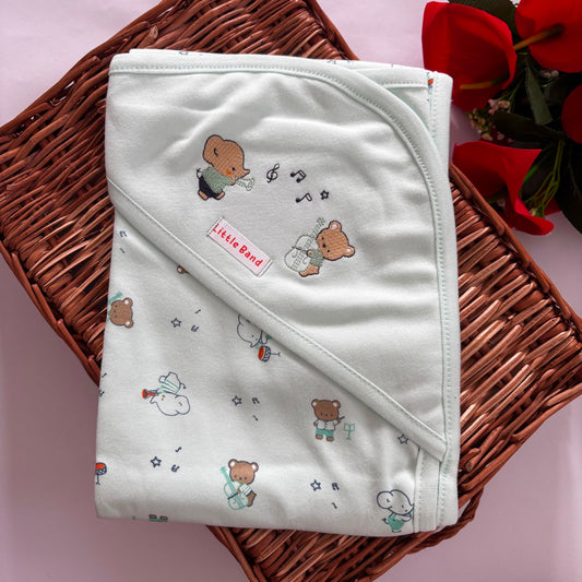 Baby Premium Cap Towel MN01 ( Green  )