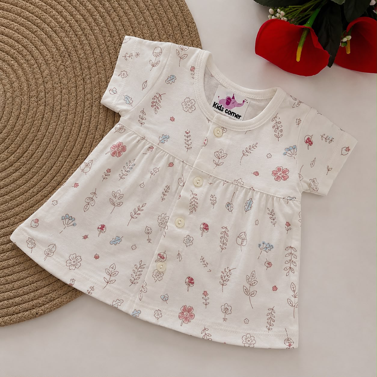 Baby Front Open Premium Frocks MN01