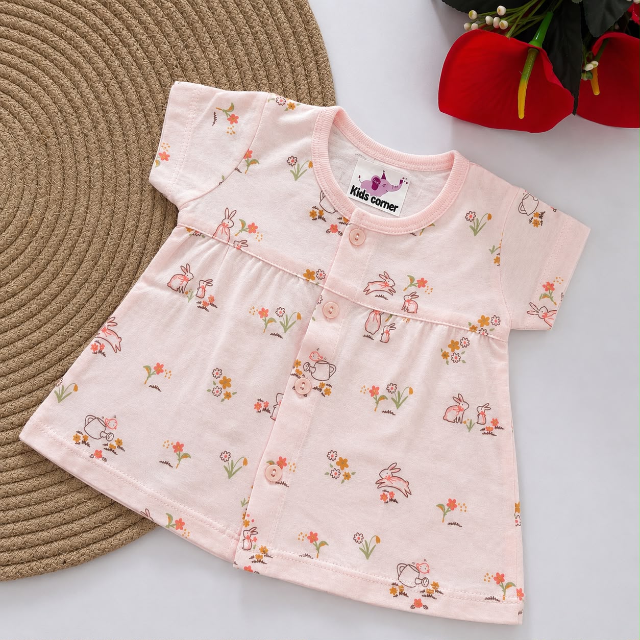 Baby Front Open Premium Frocks MN01