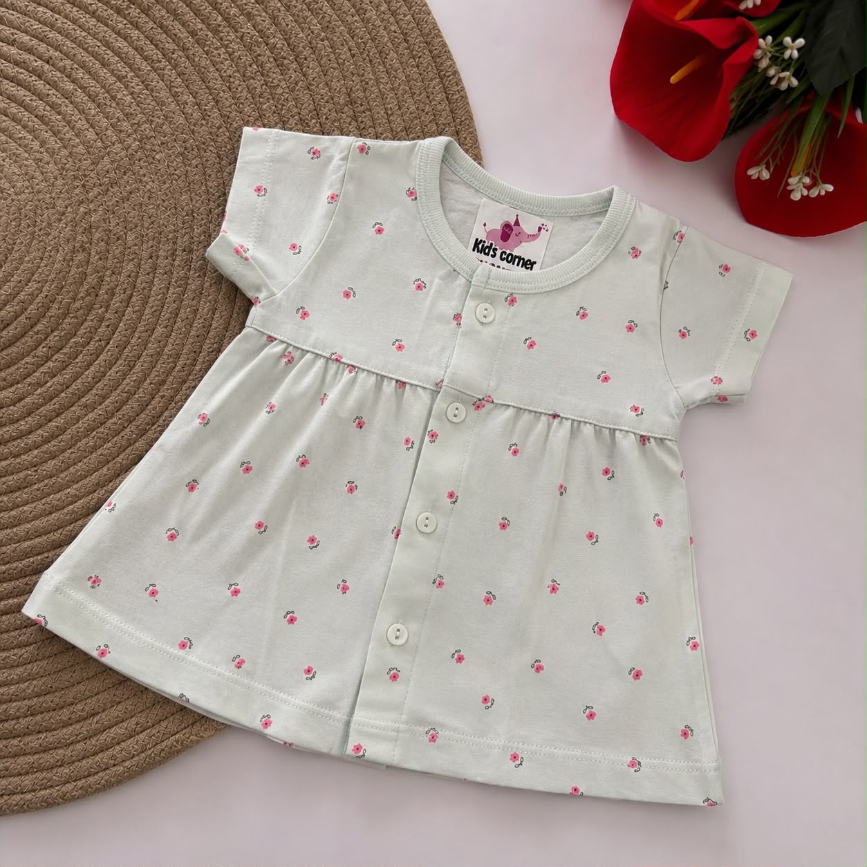 Baby Front Open Premium Frocks MN01