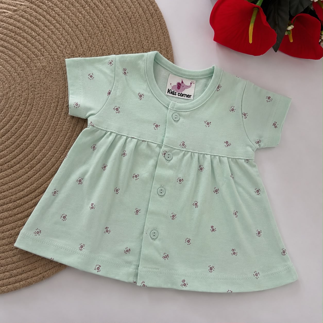 Baby Front Open Premium Frocks MN01