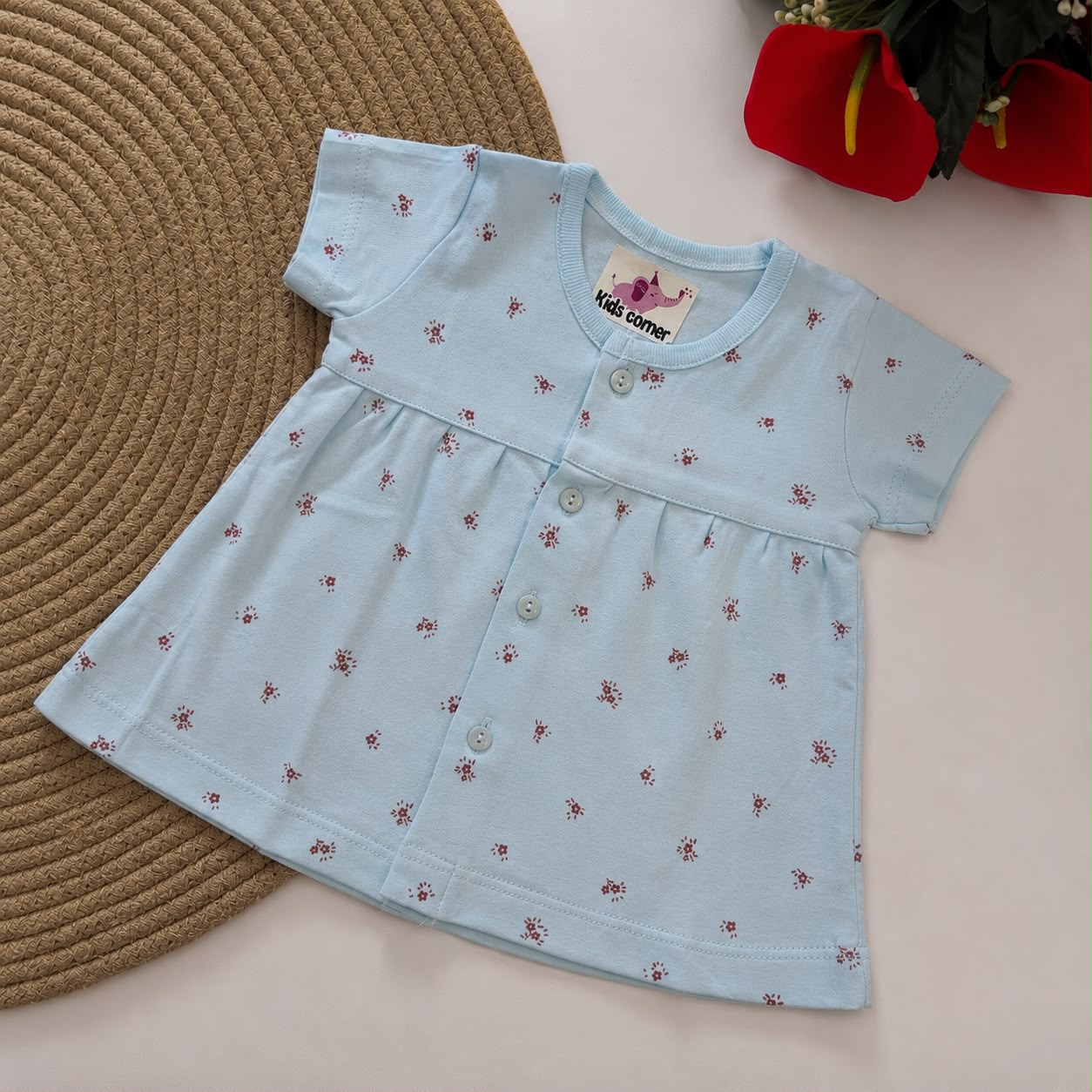 Baby Front Open Premium Frocks MN01