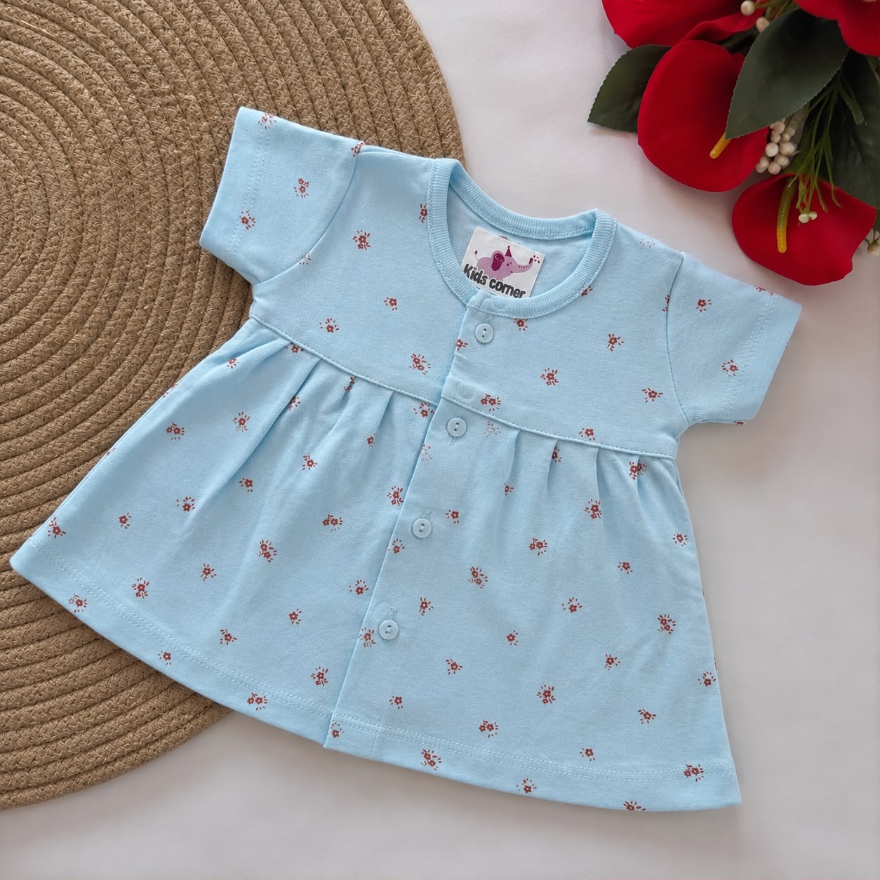 Baby Front Open Premium Frocks MN01