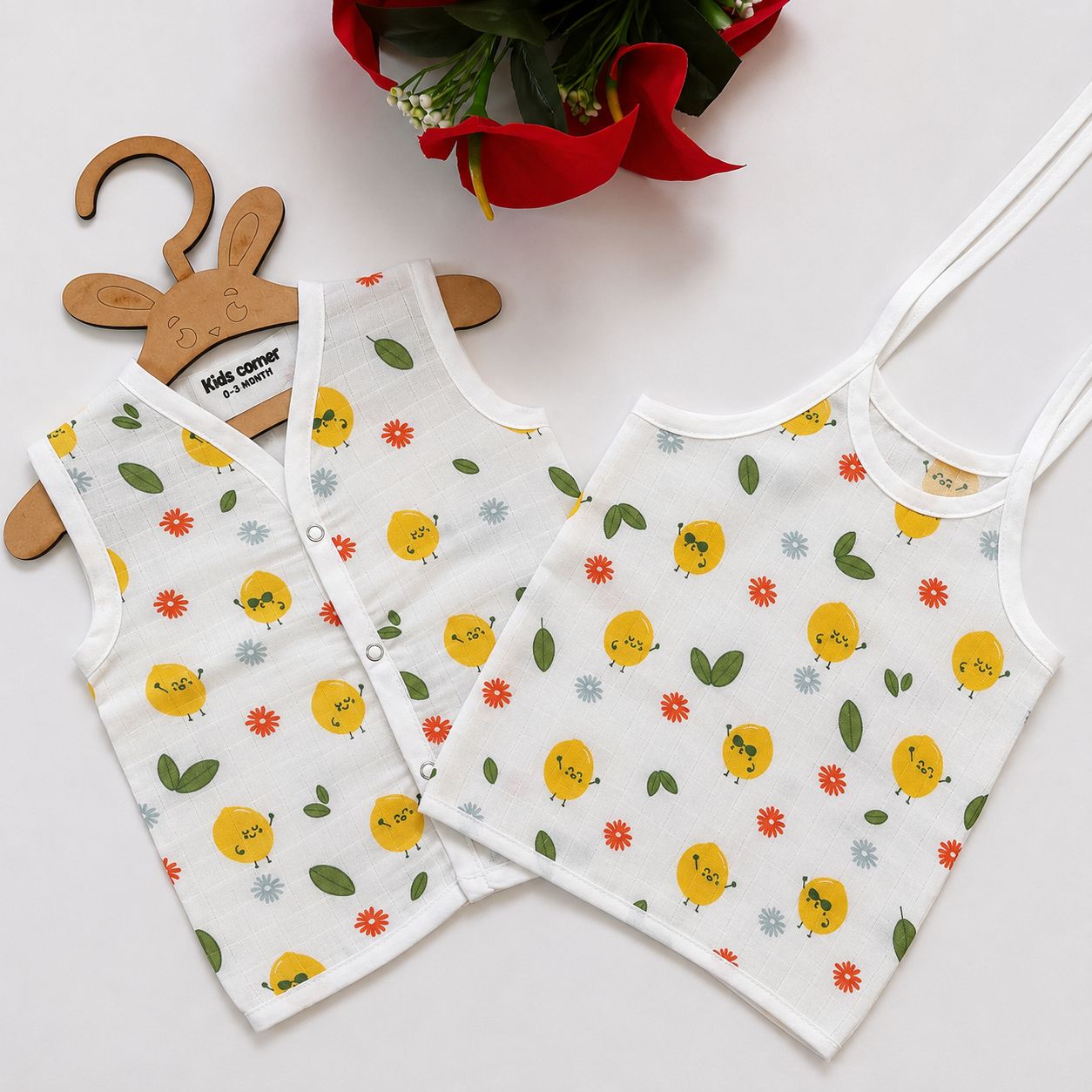 Premium Muslin Button & Knot Jabla Combo MN01