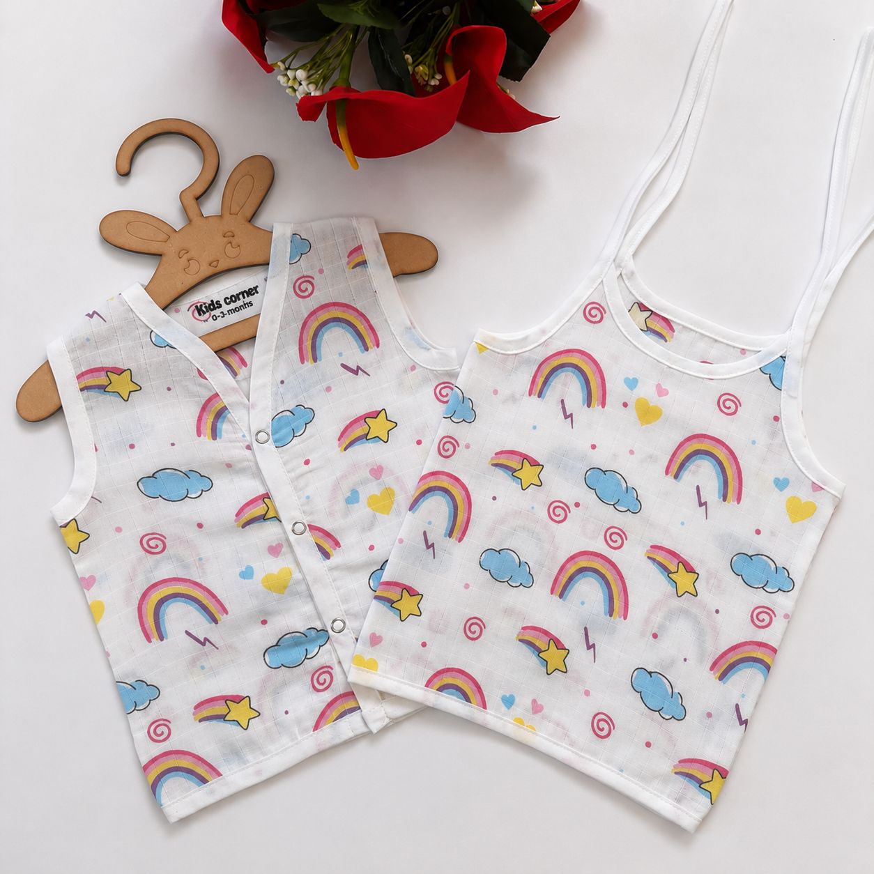 Premium Muslin Button & Knot Jabla Combo MN01
