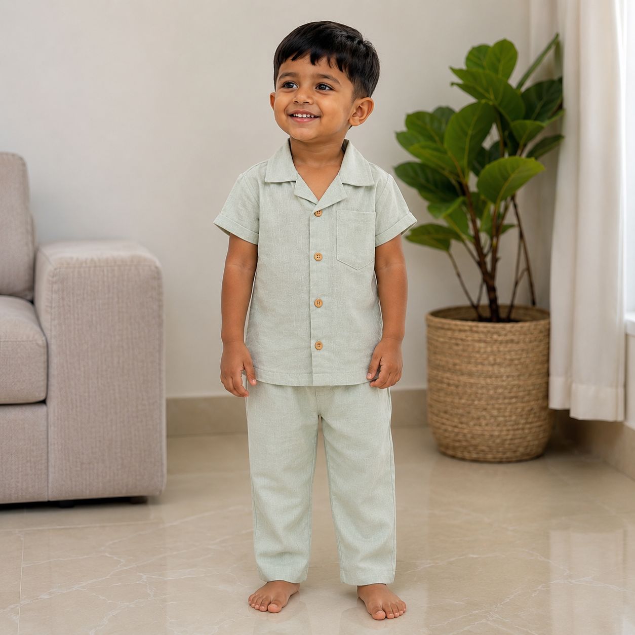 Muslin Double Layer Pant co-ord set