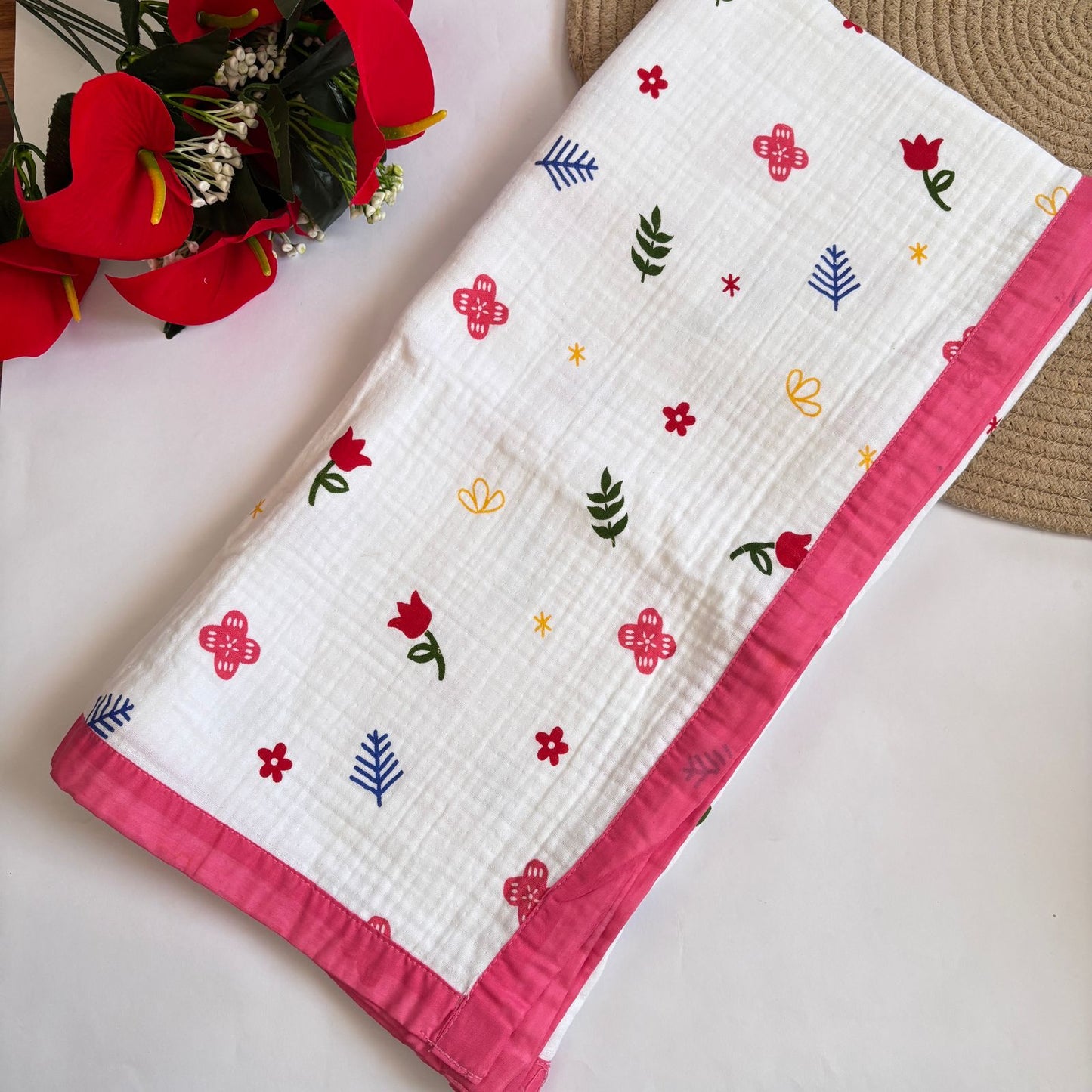 Crinkled Muslin 4 layer Blanket MN01