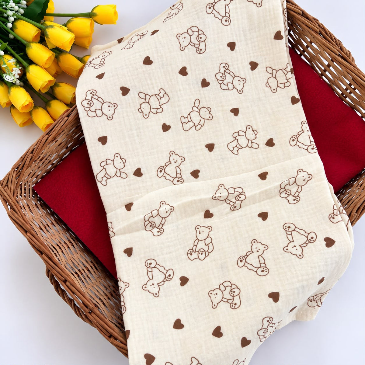 Premium Muslin Crinkled Swaddle Size 100 * 100 cm MN01