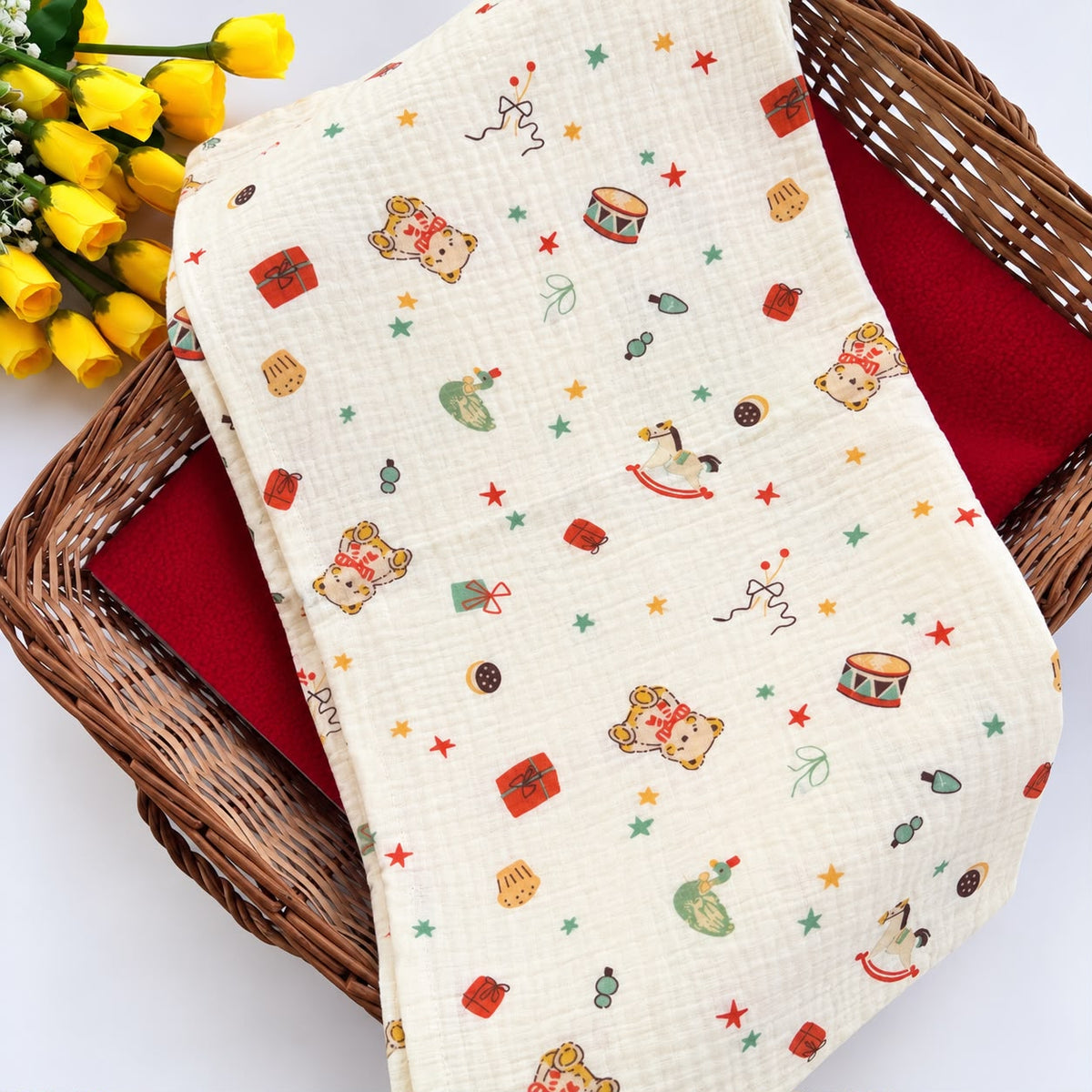 Premium Muslin Crinkled Swaddle Size 100 * 100 cm MN01